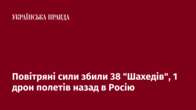 Повітряні сили збили 38 