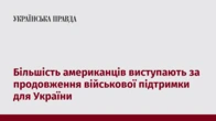 Більшість американців виступають за продовження військової підтримки для України