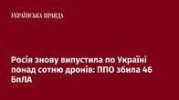 Росія знову випустила по Україні понад сотню дронів: ППО збила 46 БпЛА