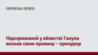 Підозрюваний у вбивстві Ганула визнав свою провину – прокурор