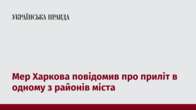 Мер Харкова повідомив про приліт в одному з районів міста