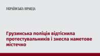 Грузинська поліція відтіснила протестувальників і знесла наметове містечко