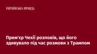 Прем'єр Чехії розповів, що його здивувало під час розмови з Трампом