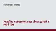 Україна повернула ще сімох дітей з РФ і ТОТ