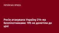 Росія атакувала Україну 214-ма безпілотниками: 195 не долетіли до цілі