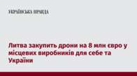 Литва закупить дрони на 8 млн євро у місцевих виробників для себе та України