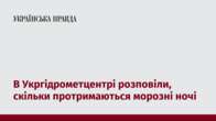 В Укргідрометцентрі розповіли, скільки протримаються морозні ночі