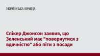 Спікер Джонсон заявив, що Зеленський має "повернутися з вдячністю" або піти з посади