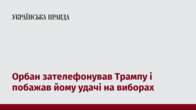 Орбан зателефонував Трампу і побажав йому удачі на виборах