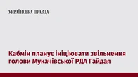 Кабмін планує ініціювати звільнення голови Мукачівської РДА Гайдая