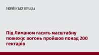 Під Лиманом гасять масштабну пожежу: вогонь пройшов понад 200 гектарів