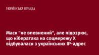 Маск "не впевнений", але підозрює, що кібератака на соцмережу Х відбувалася з українських IP-адрес