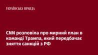 CNN розповіла про мирний план в команді Трампа, який передбачає зняття санкцій з РФ