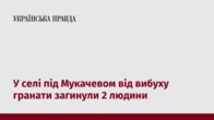 У селі під Мукачевом від вибуху гранати загинули 2 людини