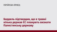 Боррель підтвердив, що в травні кілька держав ЄС планують визнати Палестинську державу