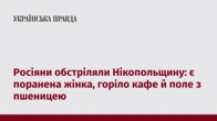 Росіяни обстріляли Нікопольщину: є поранена жінка, горіло кафе й поле з пшеницею
