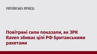 Повітряні сили показали, як ЗРК Raven збиває цілі РФ британськими ракетами