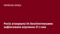 Росія атакувала 54 безпілотниками: зафіксовано влучання 21 з них