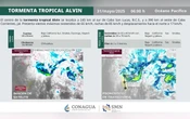 Alvin se debilita a baja presión remanente rumbo a Baja California | SMN