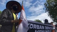 Warga Korban Gempa Jalan kaki Donggala-Palu Tuntut Hunian Tetap