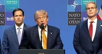 Watch: Trump slams Iran, calls regime "scum" and says he's unsure about deal as NATO summit wraps