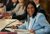 Venezuelan acting President Delcy Rodríguez asks workers for patience and promises May wage increase