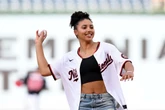 Watch: Azzi Fudd throws out first pitch at Washington Nationals game