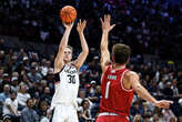 Liam McNeeley registers double-double in UConn victory over SHU