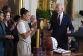 Biden honors NCAA basketball champs South Carolina and UConn for historic 2024 title runs