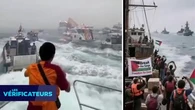 VÉRIF' - Gare à ces vidéos qui prétendent montrer les navires de la flottille pour Gaza