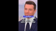 Jordan Bardella appelle Emmanuel Macron "à organiser un référendum sur l'immigration"
