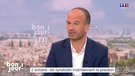 LFI déposera bien une motion de censure "pour faire tomber le gouvernement", affirme Manuel Bompard