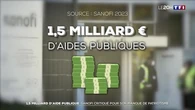 1,5 milliard d'aide publique : Sanofi critiqué pour son manque de patriotisme