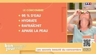 Il a de réelles vertus hydratantes et apaisantes pour la peau : les bienfaits du concombre qu'il soit consommé ou intégré dans des produits cosmétiques