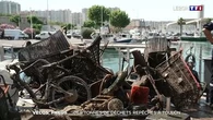 Vélos, pneus... : des tonnes de déchets repêchés à Toulon