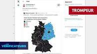 VÉRIF' - Élections en Allemagne : la carte du résultat montre-t-elle la même fracture est-ouest qu'avant la réunification ?