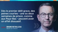 Mineurs : Bruno Retailleau plaide pour de la prison "dès le premier délit grave"