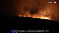Feu en progression : la lutte acharnée des pompiers