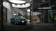 日産『オーラ』短編ドラマ、第3話公開…東京銀座で巨大猫モニュメント展示も開始