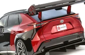 トヨタ『bZ4X』に巨大ウイング装着!? 400馬力超えモーター搭載の「タイムアタックコンセプト」…SEMA 2025
