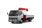 三菱ふそう『eキャンター』、改良新型を発売…国内EV小型トラック初のクレーン架装対応シャシ設定