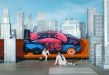 メルセデスベンツ『CLA』新型、実物大「Hot Wheels」に…アート作品を米国発表