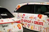 スマートの新世代EVがアートカーに、ブランドの「オープン・ユア・マインド」理念を表現