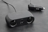 手軽にUSBポートとアクセサリーソケットを増設、オウルテックから「ケーブル型車載充電器」発売