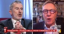 Pisa, lite Iacometti-Barbacetto a La7. “Mattarella ha richiamato anche la sinistra che odia”. “Hai la sindrome del ‘ma allora le foibe?'”