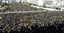 Libano, folla immensa a Beirut per i funerali gli ex leader di Hezbollah Nasrallah e Safieddine: le immagini dall’alto