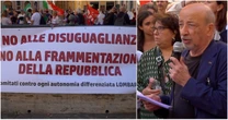 Presidio contro l’autonomia differenziata in piazza Montecitorio. Pagliarulo (Anpi): “No allo stravolgimento della Costituzione”