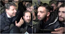 Conte contestato al presidio di Roma contro le cariche agli studenti: “Non fai nulla per la Palestina”. E lui replica: “Informatevi”