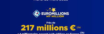 Résultat Euromillions (FDJ) : le tirage de ce mardi 25 mars 2025, 217 millions d'euros en jeu