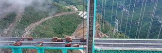 La Chine construit le pont le plus haut du monde en moins de temps qu'il n'en faut pour construire une passerelle de tramway en France